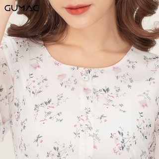 Đầm hoa phối nút bọc GUMAC DA9105