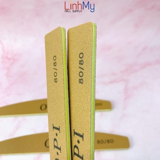 Dũa Móng Gel OPI Da Bò - Dũa Phá Gel Phá Bột Độ Nhám 80/80