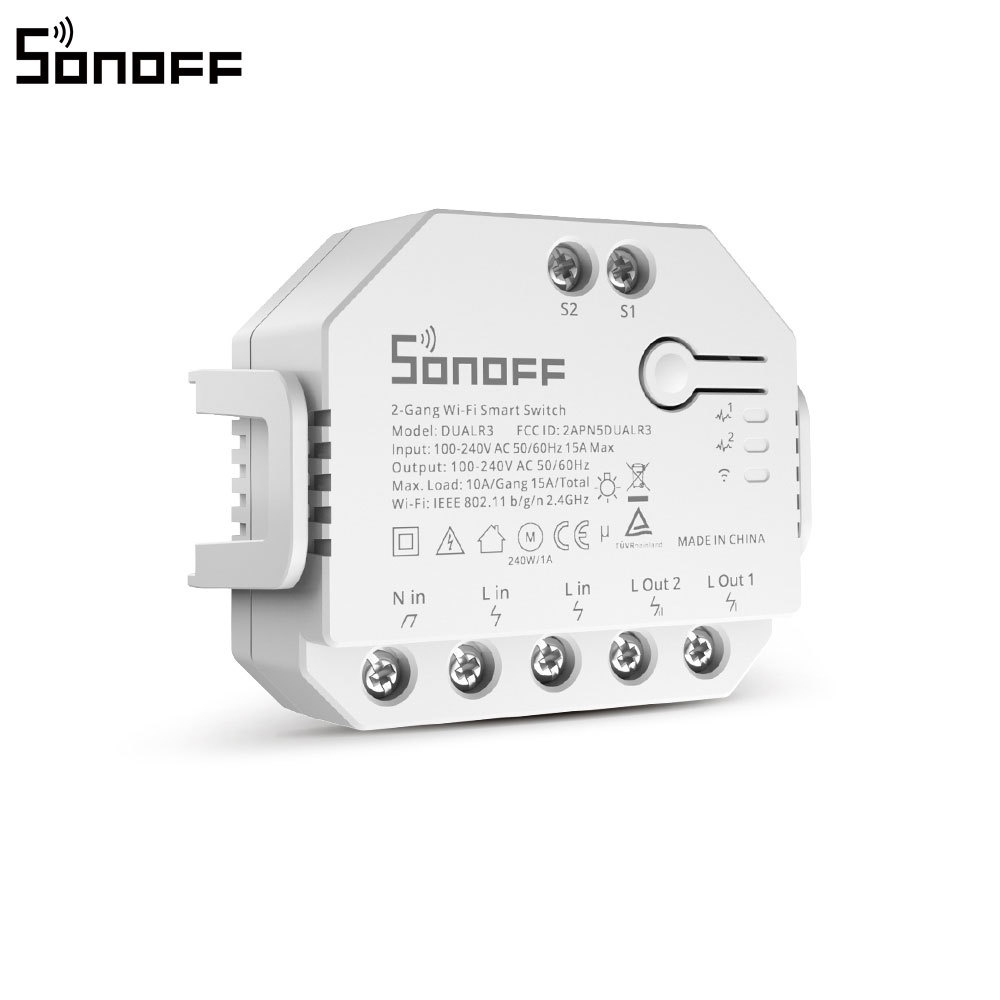 Công Tắc Wifi Thông Minh SONOFF Dual R3 2 Chiều Điều Khiển Bằng Giọng Nói