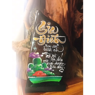 đá thư pháp chữ gia đình