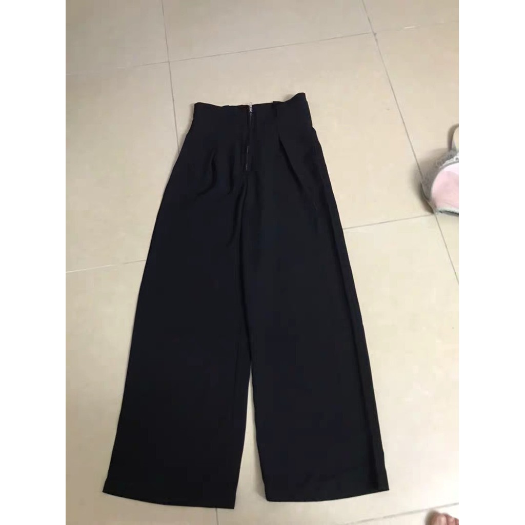 Quần ống suông khóa giữa cạp cao loại 1 kèm hình thật | BigBuy360 - bigbuy360.vn