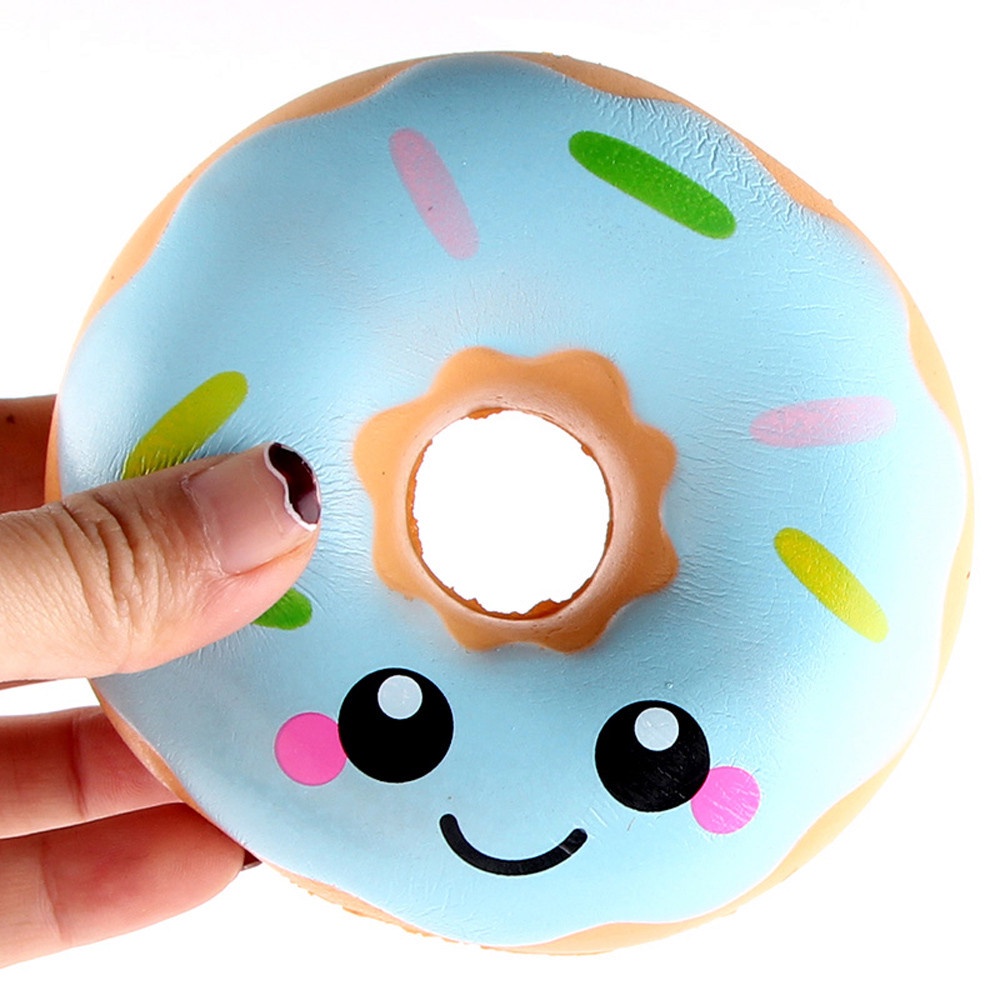 Đồ Chơi Squishy Bánh Donut Hạnh Phúc Kích Thước 10cm Chậm Tăng Tặng Kèm Bao Bì