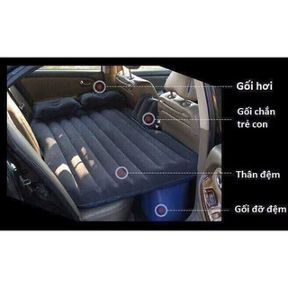 NỆM HƠI GIƯỜNG NẰM Ô TÔ MÀU GHI XÁM