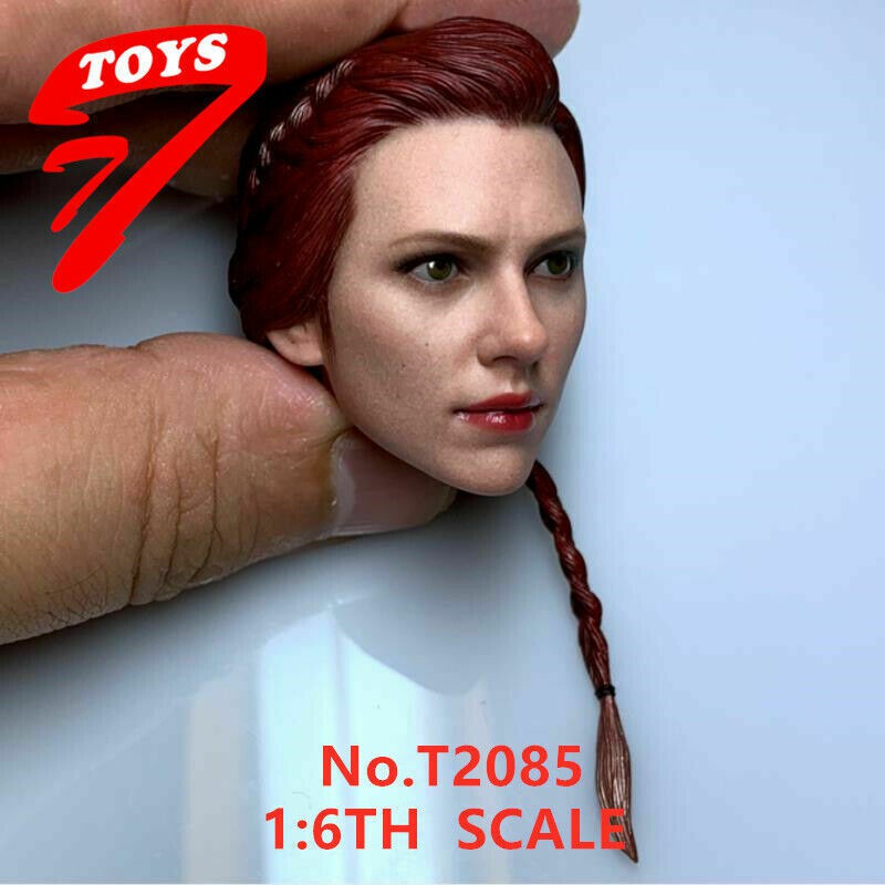 Tttoys 1/6 black widow 7.0 head sculpt scarlett johansson head model f 12 '' body
