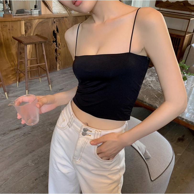 Áo hai dây nữ croptop bản to sợi bún dáng ôm body đẹp DUKO FASHION | BigBuy360 - bigbuy360.vn