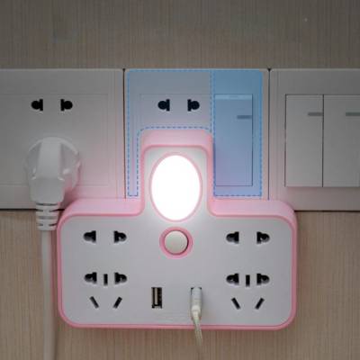 Ổ cắm điện đa năng kèm đèn ngủ tiện lợi