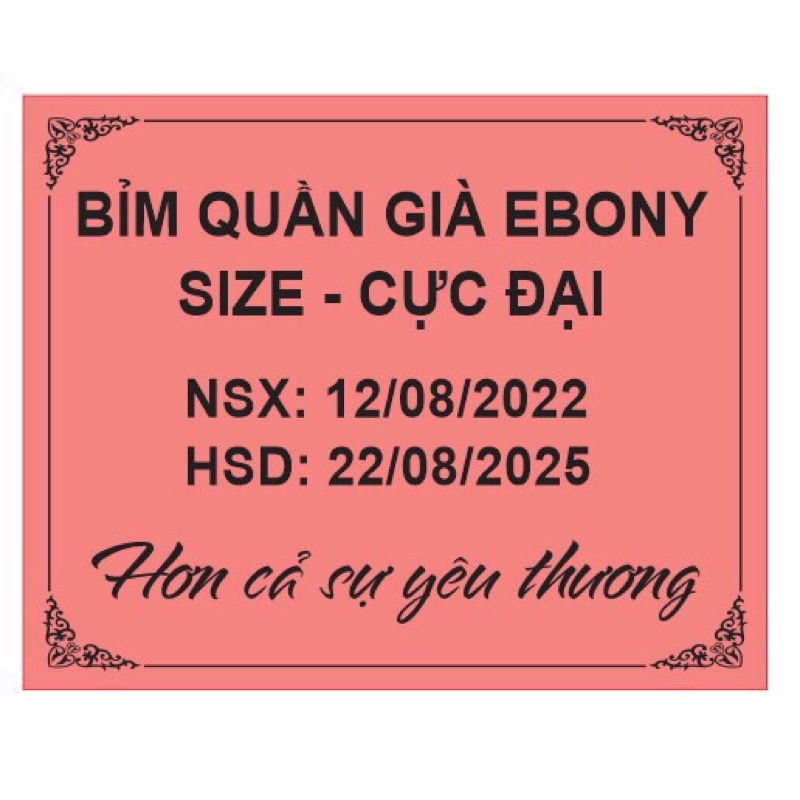 50 miếng tã bỉm quần già EBONY CHO người lớn FREESIZE 40 đến 80kg