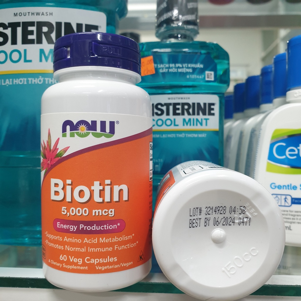 VEGAN - Viên Uống Ngăn ngừa Rụng Và Mọc Tóc Biotin 5000mcg 60 Viên