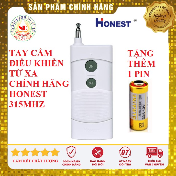 Tay cầm điều khiển từ xa 315Mhz cho ổ cắm chính hãng