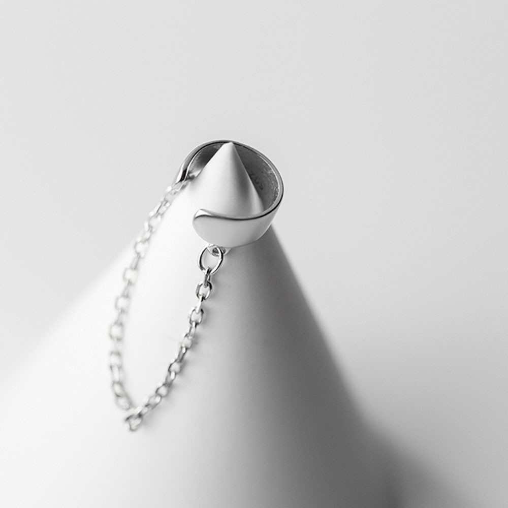 Khuyên Kẹp Vành Tai Bằng Hợp Kim Phối Dây Xích Màu Sắc Phong Cách Harajuku Hàn Quốc Cho Nữ