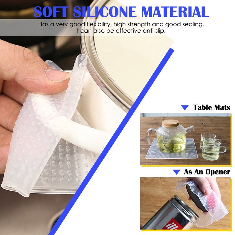 Màng silicon không chứa BPA đậy bảo quản thực phẩm giữ tươi dùng được trong lò vi sóng và tủ đông