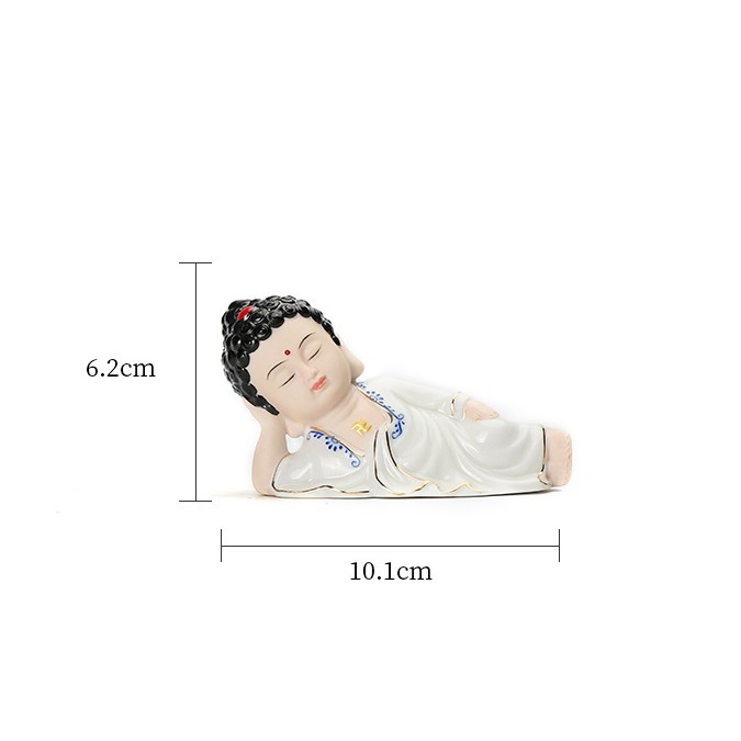 KHUYẾN MÃI LỚN Tượng Phật Nằm Niết Bàn Gốm Trắng