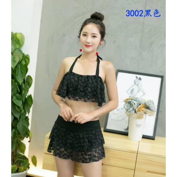 BỘ BƠI REN 2 MẢNH ĐEN VÀ HỒNG M3002 CHO NỮ | BigBuy360 - bigbuy360.vn