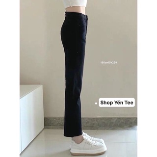 Quần jeans ống đứng đen ( Ảnh Thật - HN )