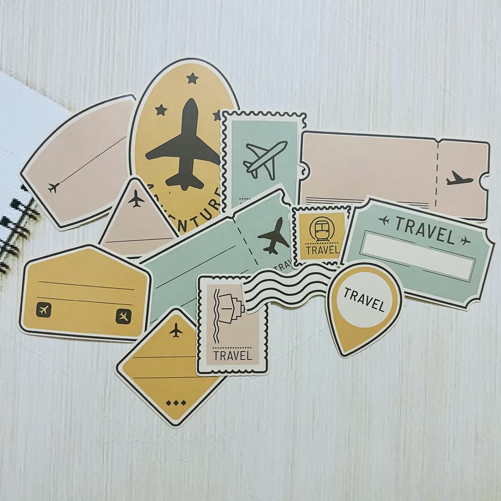 Sticker chuyến đi dán trang trí laptop, máy tính bỏ túi, vali, điện thoại, đàn ghita, hộp bút,