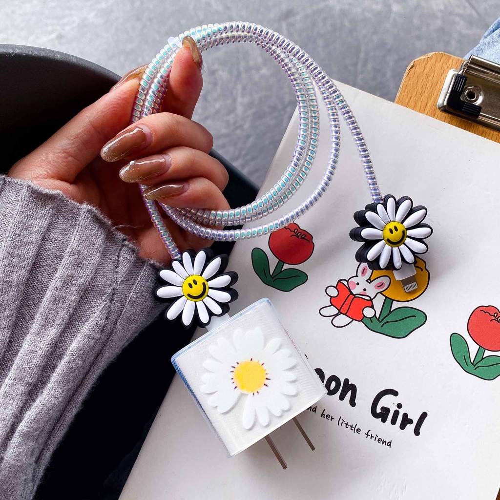 Ốp Điện Thoại Mềm Trong Suốt Họa Tiết Hoa Dễ Thương Cho iPhone 18w / 20w