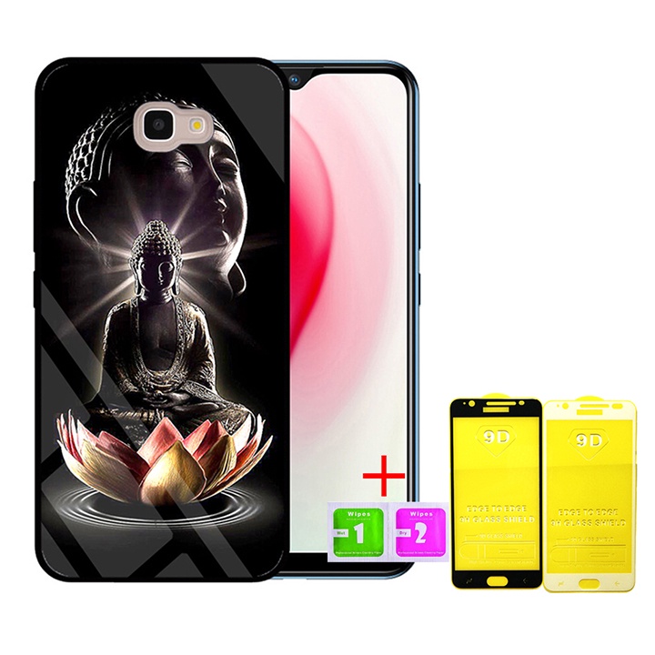 &quot;Combo 1 ốp lưng Samsung J5 Prime + 1 Cường Lực&quot; Mặt kính 3D sang trọng_Không Nhòe, Không Phai Hình ( Tim shop )