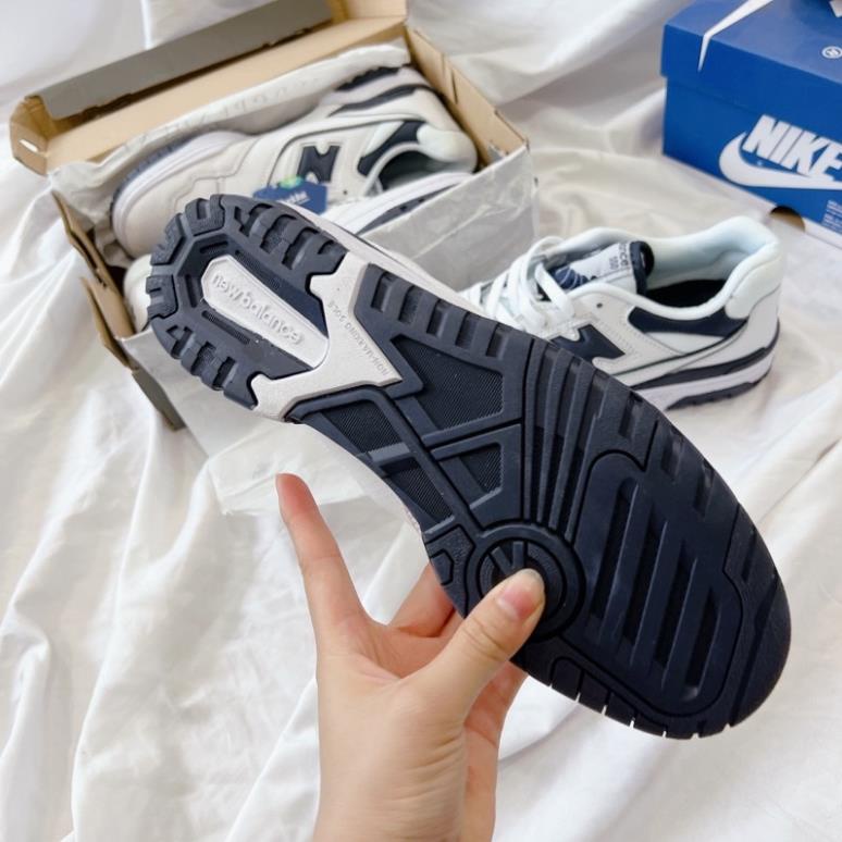 Giày Thể Thao Nam Nữ NB 550 'White Navy' - NB550 NB 550 Màu Trắng Xanh Tím Than Cực Phong Cách Năng Động Waterloo Shop