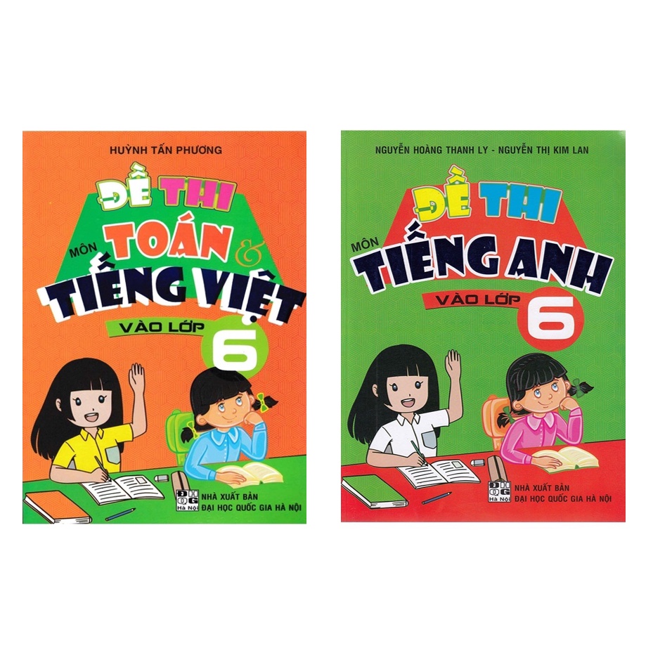 Sách - Combo Đề Thi Môn Toàn + Tiếng Việt + Tiếng Anh Vào Lớp 6