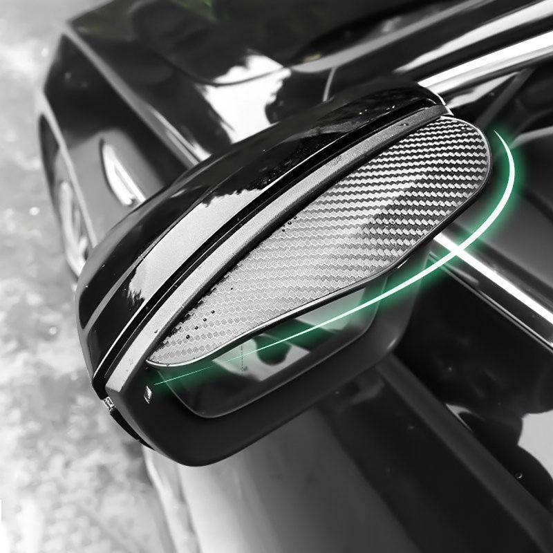 Bộ 2 Tấm Che Nắng Bằng Sợi Carbon Cho Kính Chiếu Hậu Xe Hơi