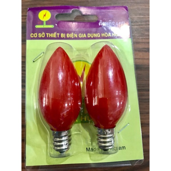 Bóng led ớt màu đỏ, trắng, xanh, vàng, đèn trái ớt trang trí bàn thờ, bóng đèn LED ( vĩ 2 bóng )