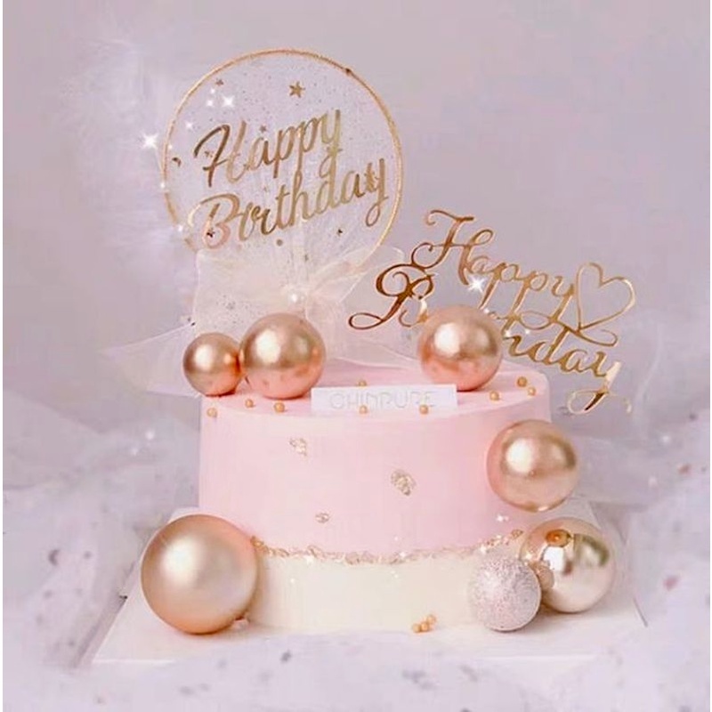 Set 10 Quả Bóng Nhiều Màu Sắc Dùng Trang Trí Bánh Kem Tiện Dụng