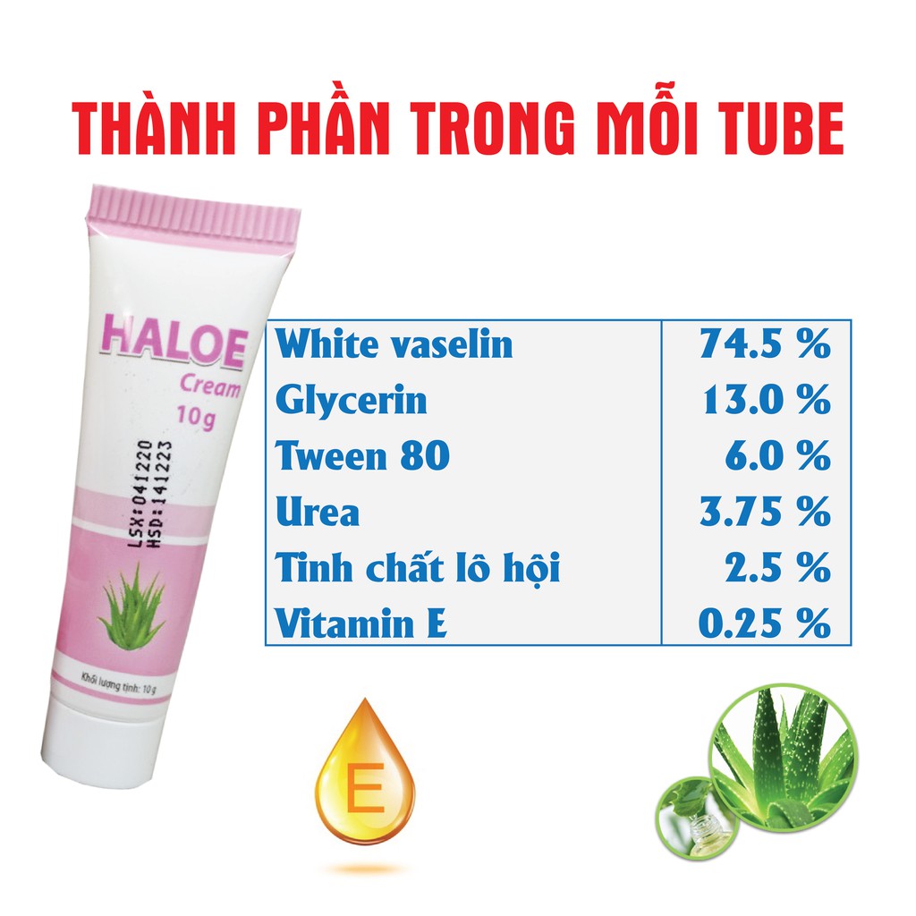 Kem dưỡng ẩm da chống nẻ HALOE Cream (10g)