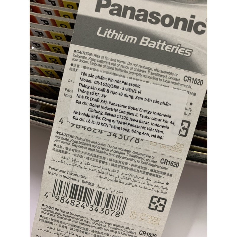 Pin CR1620 Panasonic 3V Lithium