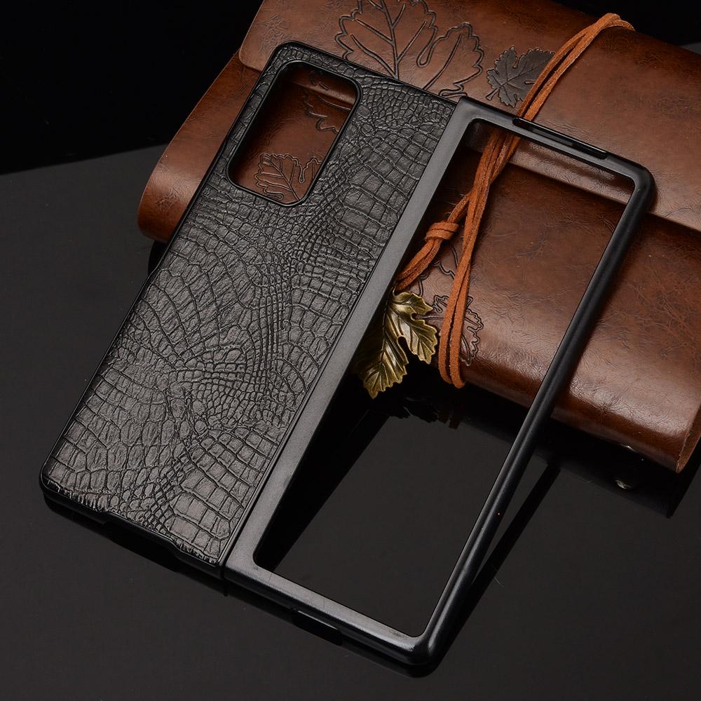 Ốp Da Phong Cách Cá Sấu Cho Samsung Galaxy Z Fold 2 Fold2 Vỏ Túi Điện Thoại Di Động Chống Trơn Trượt