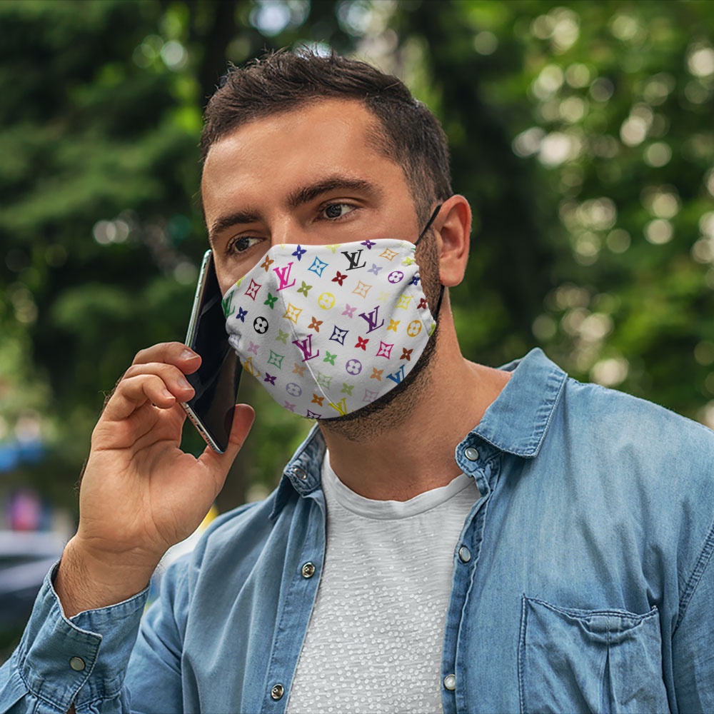 Khẩu Trang In Hình 3D L.V Soink Vải Cotton 100%,Kháng Khuẩn,Không Đau Tai,Dễ Thở Cho Nam Nữ