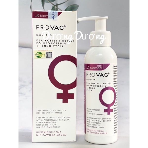 Dung dịch vệ sinh chống viêm phụ khoa Provag Emulsion 150ml có tem phụ