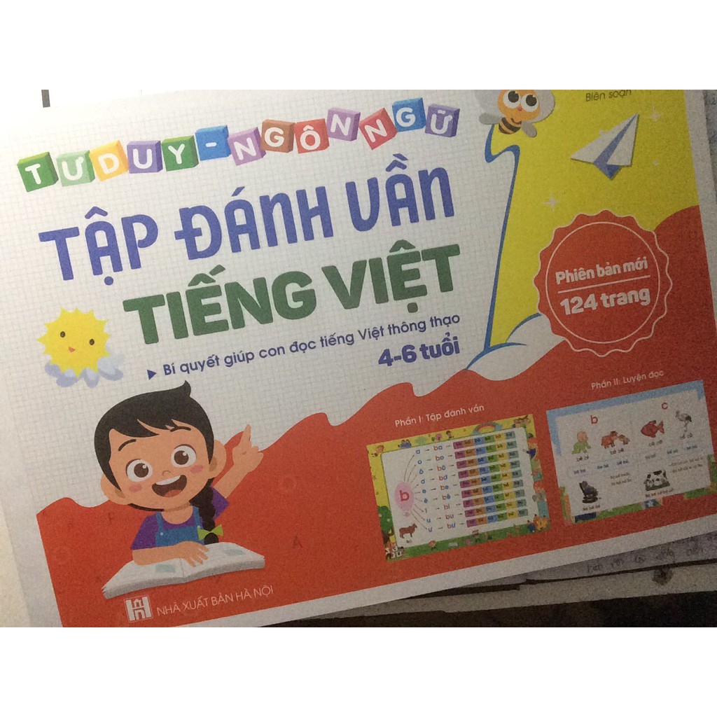 Combo Tập đánh vần Tiếng Việt và Toán tư duy cho bé 4 ~ 6 tuổi.