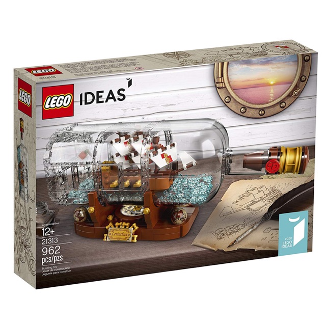 Lego UNIK BRICK IDEAS 92177 Ship In A Bottle Tàu trong chai chính hãng .