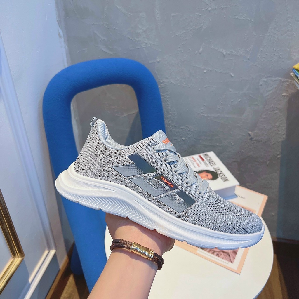 Giầy Thể Thao Nam Cao Cấp [ Đen Xám ] - Sneaker Nam