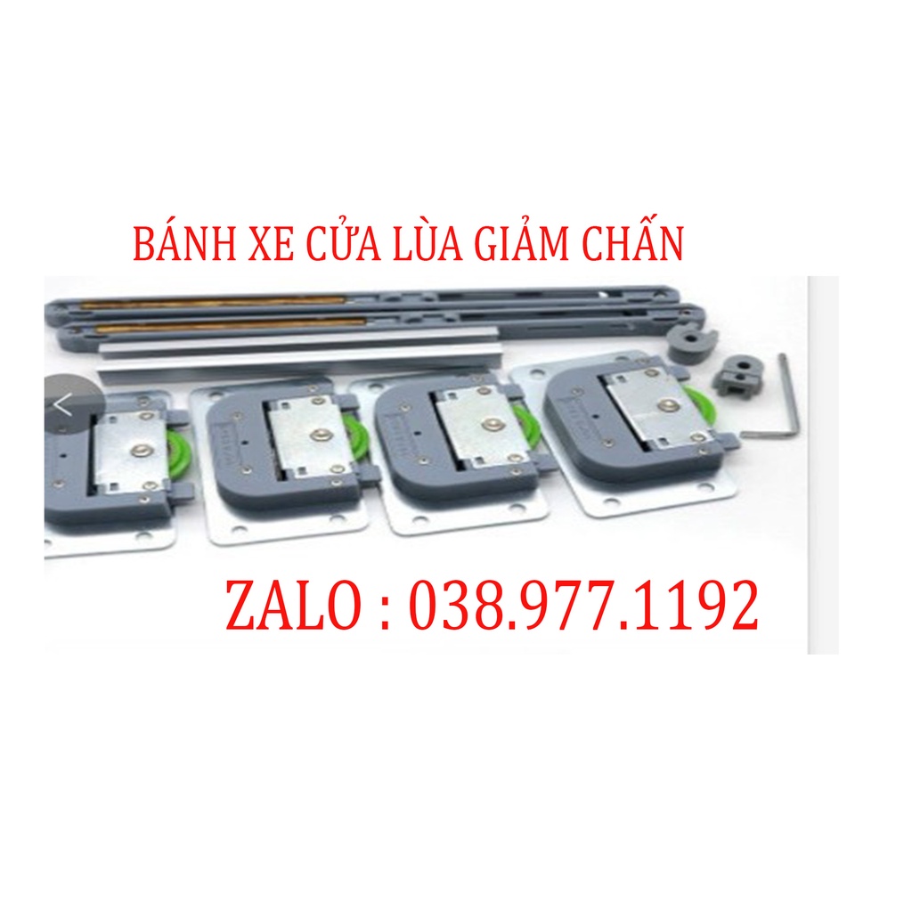 Bánh xe cửa lùa, Ray cửa lùa có giảm chấn cao cấp, hàng dày