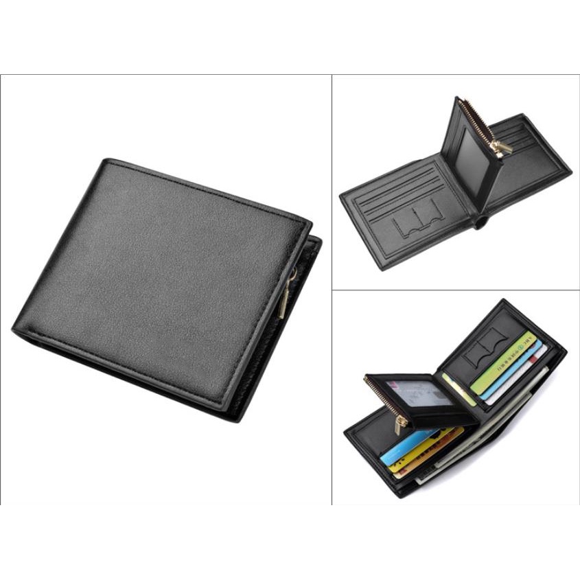Ví Pierre Loues thiết kế gấp gọn phối dây khoá kéo thời trang cho nam