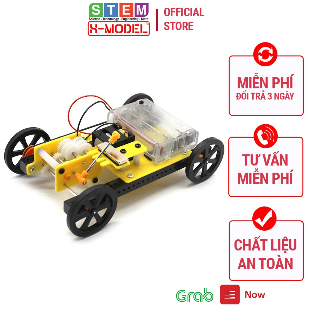 Đồ chơi thông minh ST34 XMODEL Xe ô tô nhựa 4 bánh có cần gạt