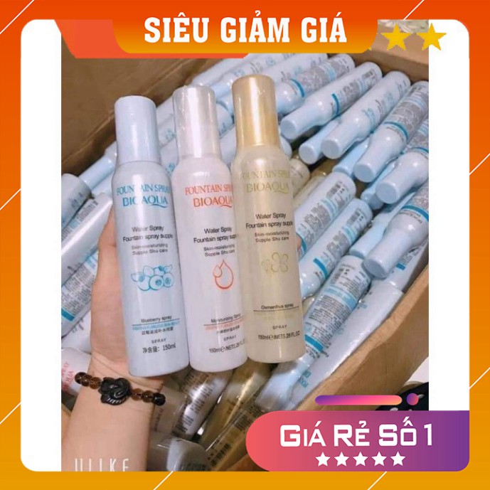 Xịt Khoáng Dưỡng Ẩm 💕Siêu Sale💕 Xit Khoáng Bioaqua 150ml Da Mịn Mượt, 100% Từ Thiên Nhiên, Hàng Nội Địa Trung