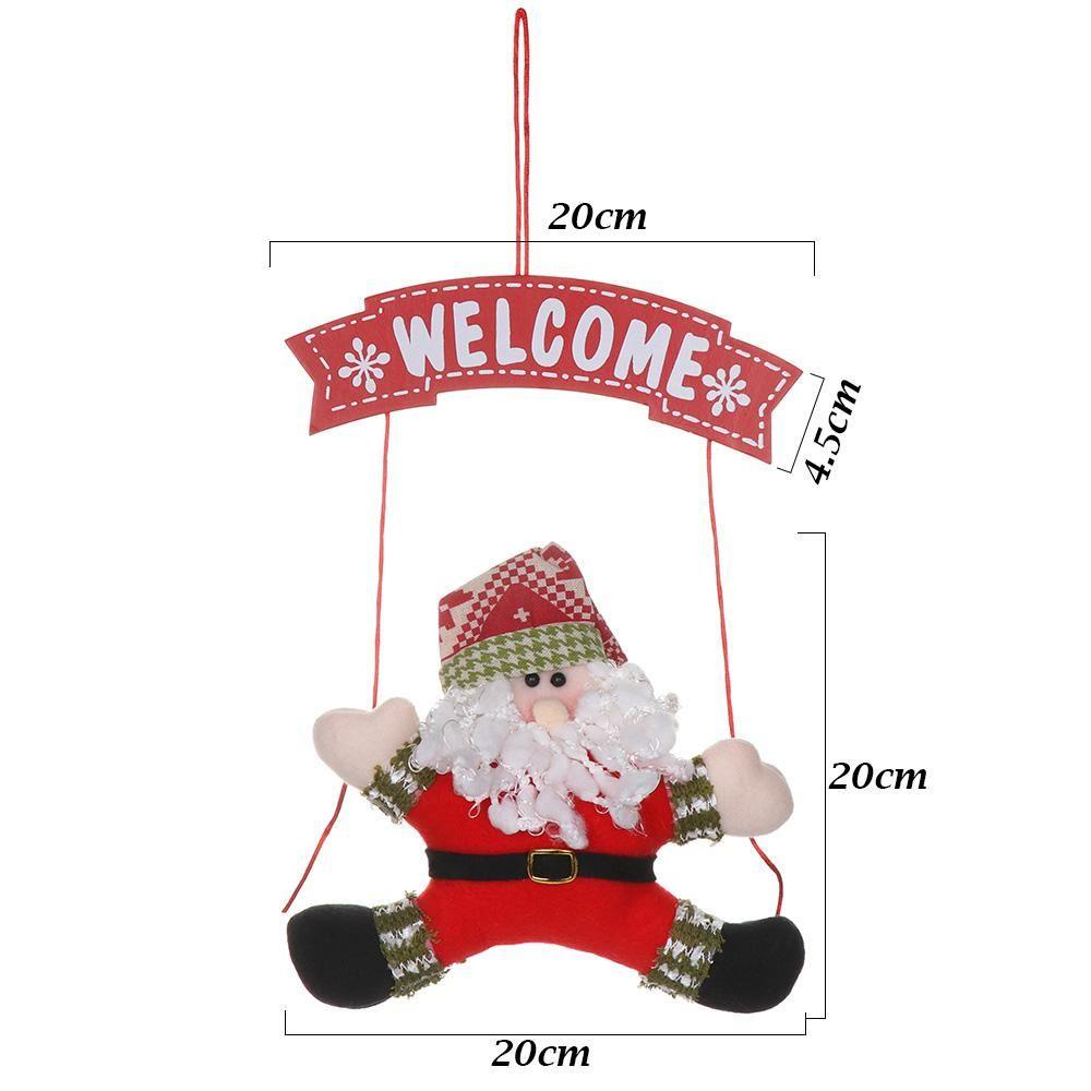 Ông Già Noel Nhồi Bông Dễ Thương Dùng Trang Trí Cây Thông Giáng Sinh