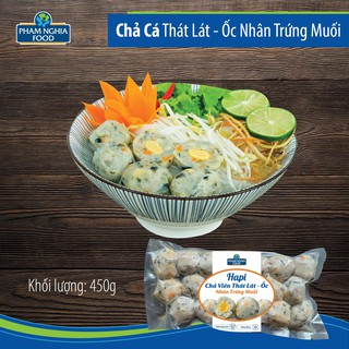 Chả Ốc Trứng Muối - Hapi Chả Cá Thát Lát Ốc nhân Trứng Muối 450GR (Giao hàng siêu tốc Hà Nội)