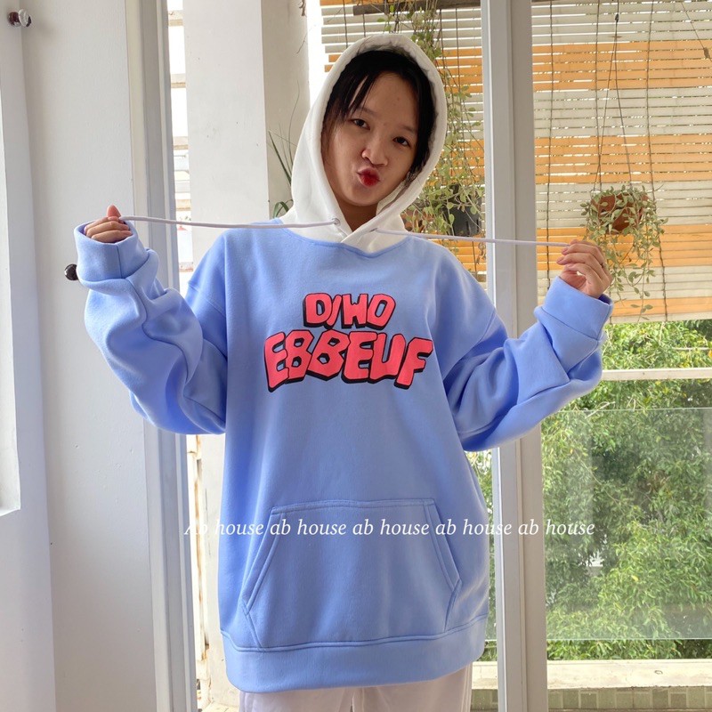 Áo Hoodie Nỉ Bông Phối Nón DIWO Unisex (Ảnh thật)