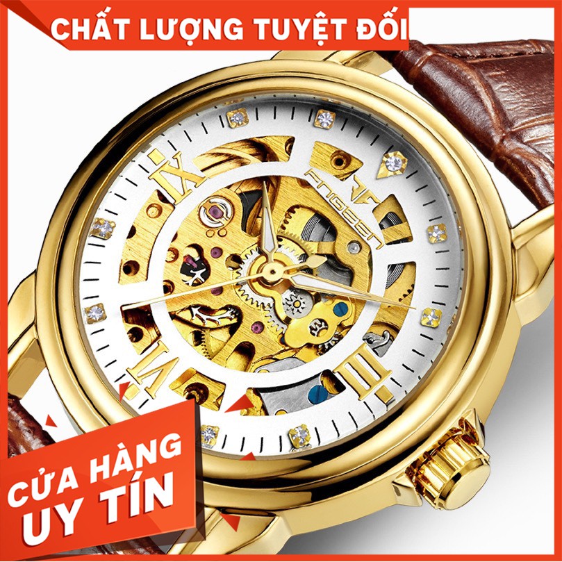 ĐỒNG HỒ CƠ NAM AUTOMATIC FNGEEN 8866 DÂY DA CAO CẤP CHÍNH HÃNG