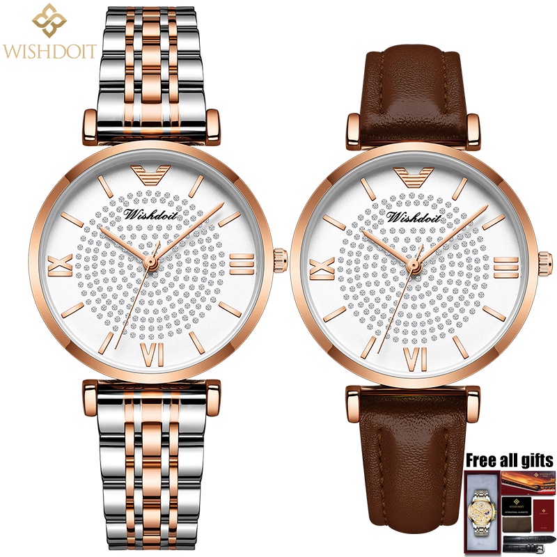 Đồng hồ quartz chất liệu thép không gỉ WISHDOIT