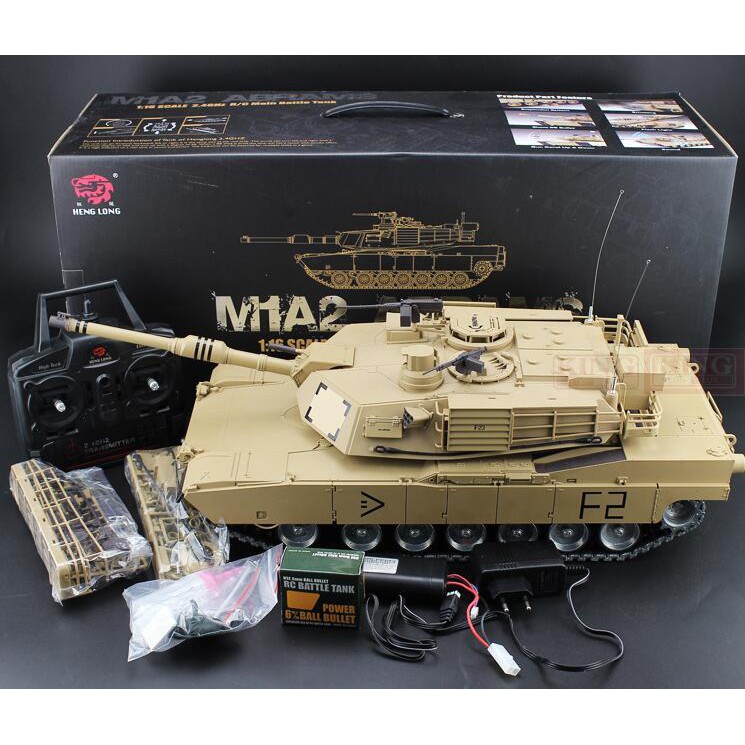 Xe tăng điều khiển từ xa Abrams M1A2 main battle tank RC tỉ lệ 1:16 (23.5 x 61.5 cm)