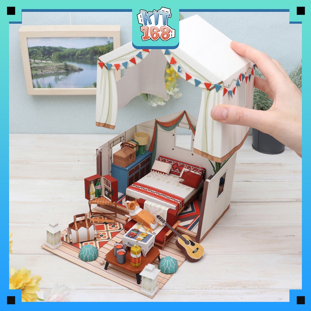 Mô hình giấy kiến trúc Cắm trại Glamping