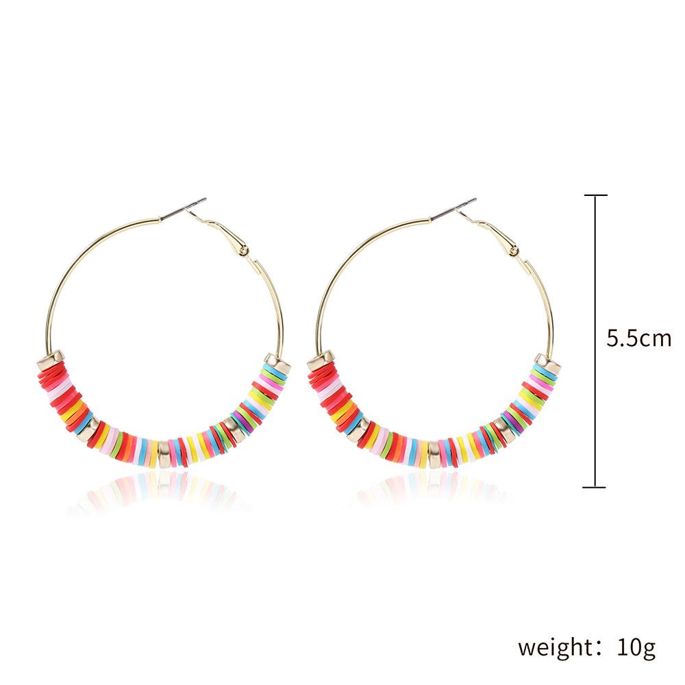 Khuyên Tai Tròn Mềm Nhiều Màu WMES15H Phong Cách Bohemian