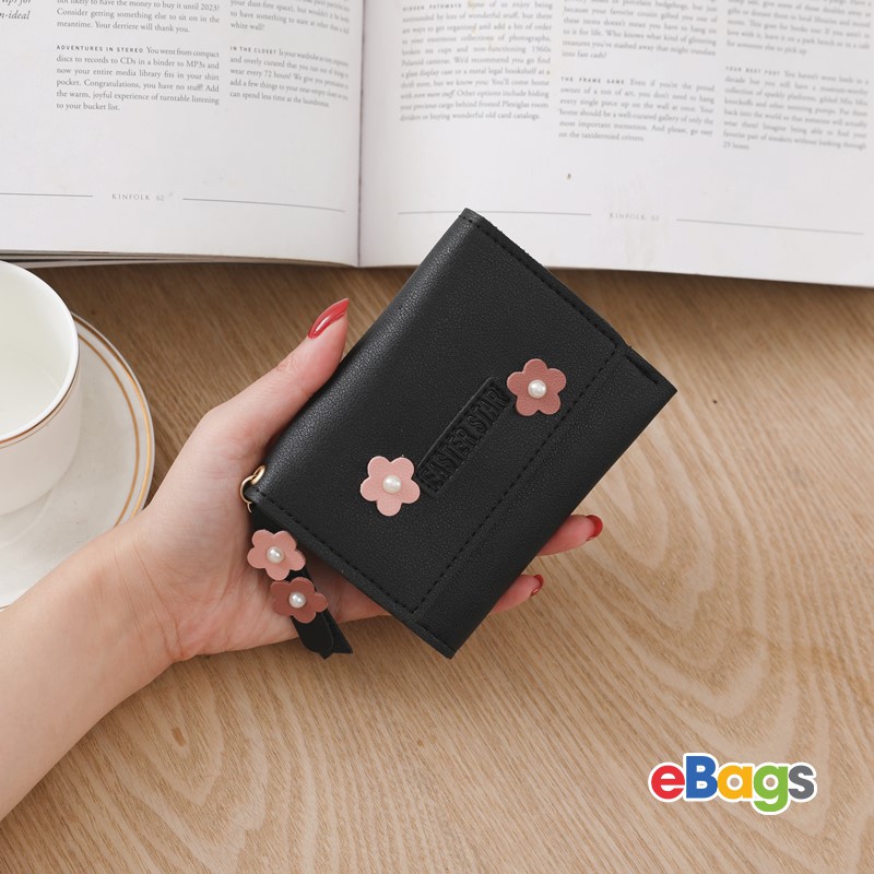 Ví Nữ Thời Trang Cầm Tay Xinh Xắn Thiết Kế Họa Tiết Hoa Dễ Thương VEB8311