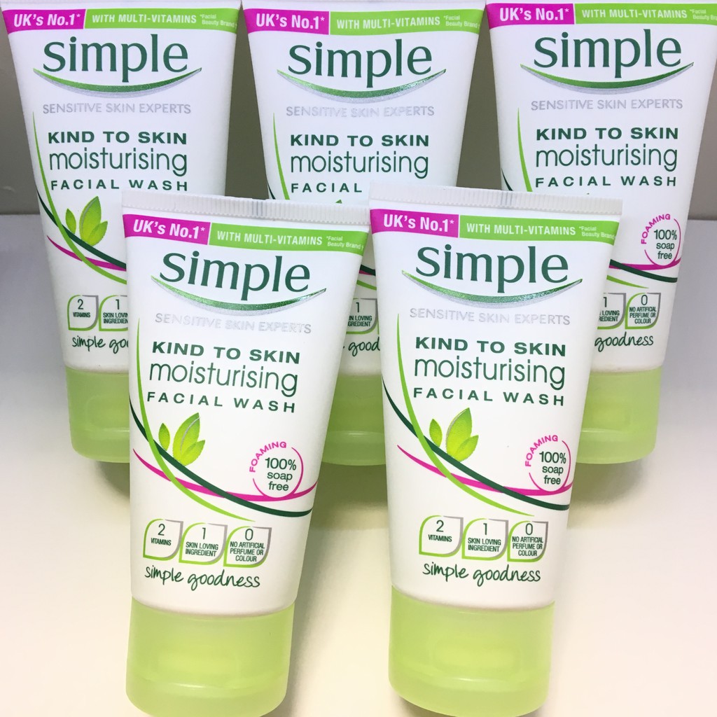 Sữa rửa mặt Simple Kind To Skin Moisturising Facial Wash size mini 50ml