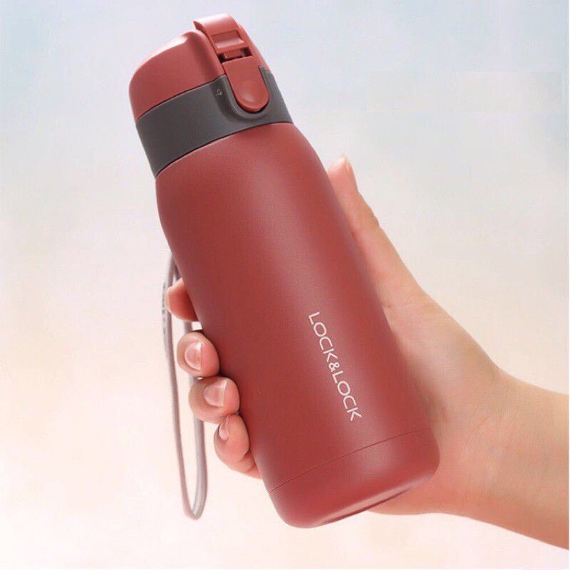 Bình giữ nhiệt Lock&lock LHC3233 có dây treo, quai xách, nút ấn 370ml nhỏ gọn