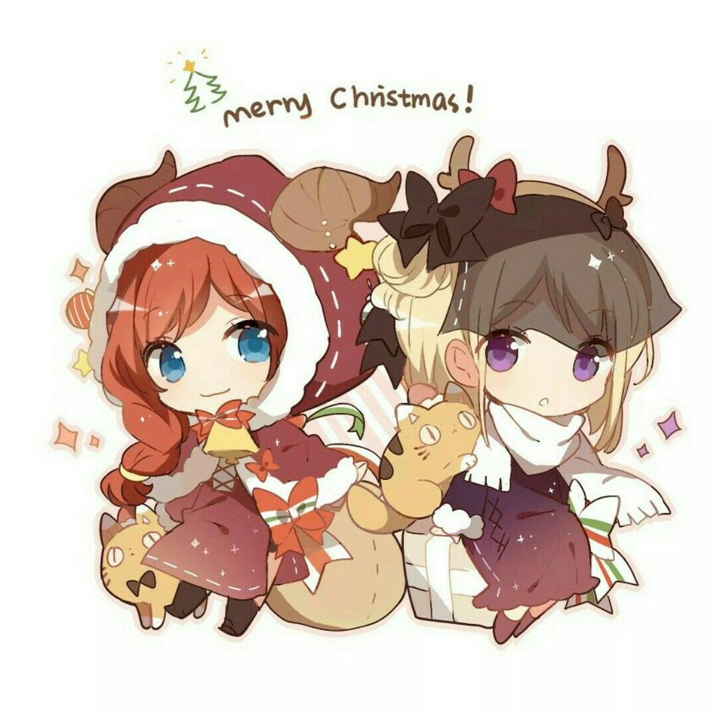 ( Mica trong acrylic ) CHRISMAS Móc khóa Identity V Nhân cách thứ năm dễ thương in hình anime chibi